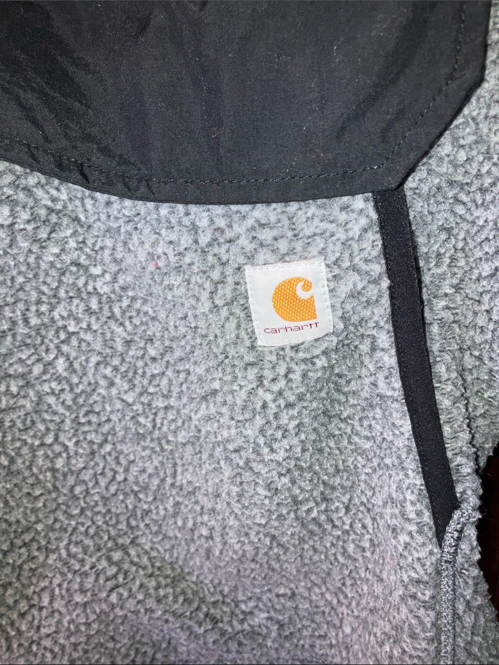 Carhartt Womens Relaxed Fit Fleece  Snap Pullover with Black Trim - Picture 6 of 9
